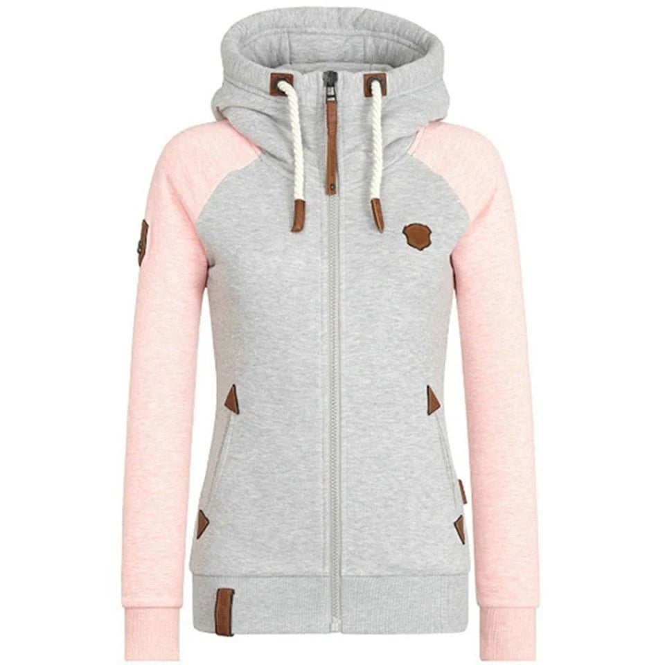 Slim Fit Hoodie with Zipper and Pocket