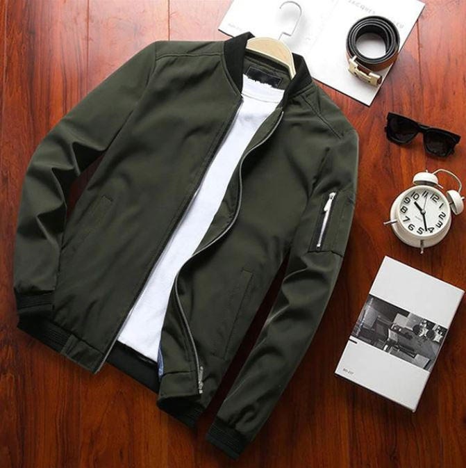 Stylish Bomber Jacket Windproof Sporty