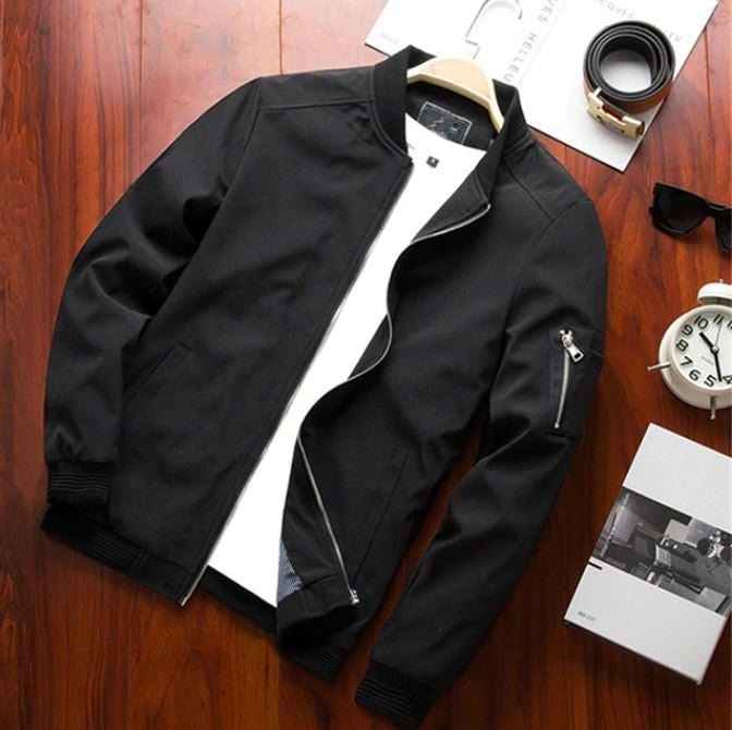 Stylische Bomberjacke Winddicht Sportlich - IdealeKleiden