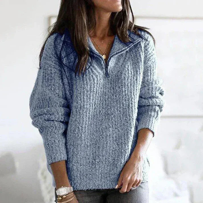 Soft Knit Half-Zip Jumper for Women