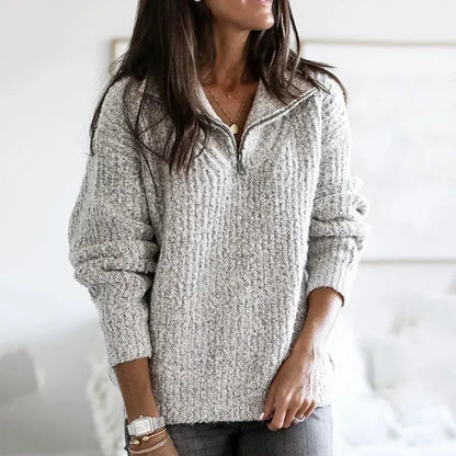 Soft Knit Half-Zip Jumper for Women