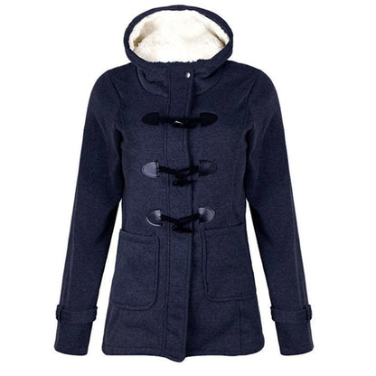 Women's Long Coat With Hood and Pockets