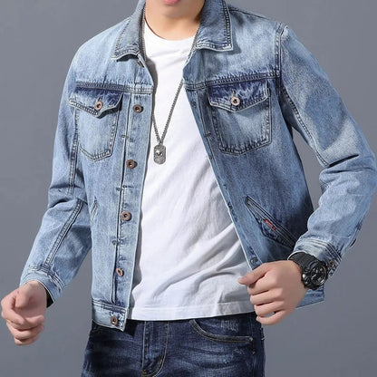 Men's Denim Jacket With Front Pockets