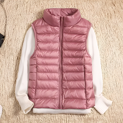 Lightweight women's down vest