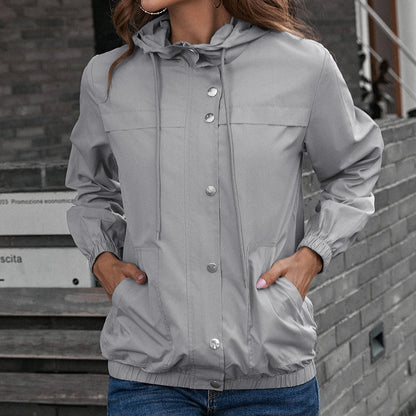 Rain Jacket Waterproof Functional Hood and Pockets