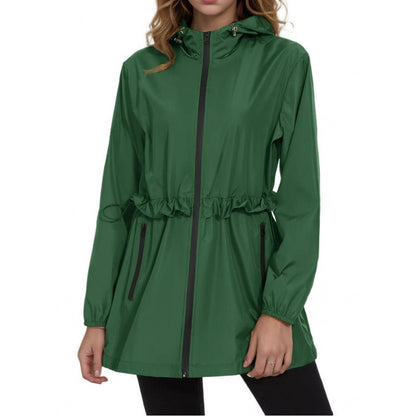 Water-repellent Rain Jacket Lightweight Hood Zipper