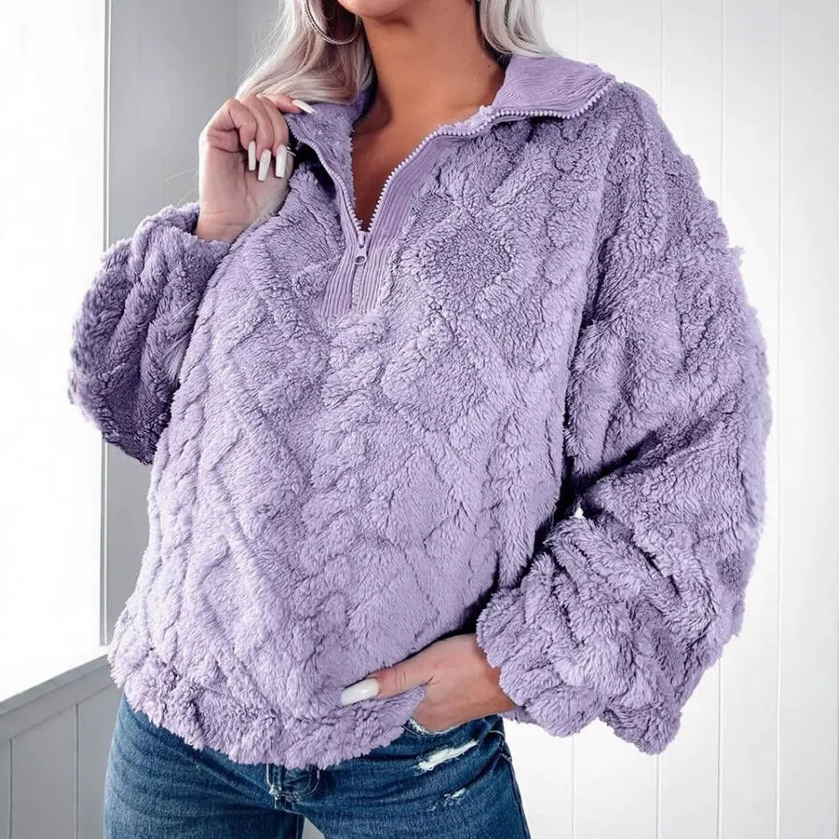 Women's Pullover Sweatshirt Loose Fit Long Sleeves
