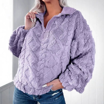 Women's Pullover Sweatshirt Loose Fit Long Sleeves