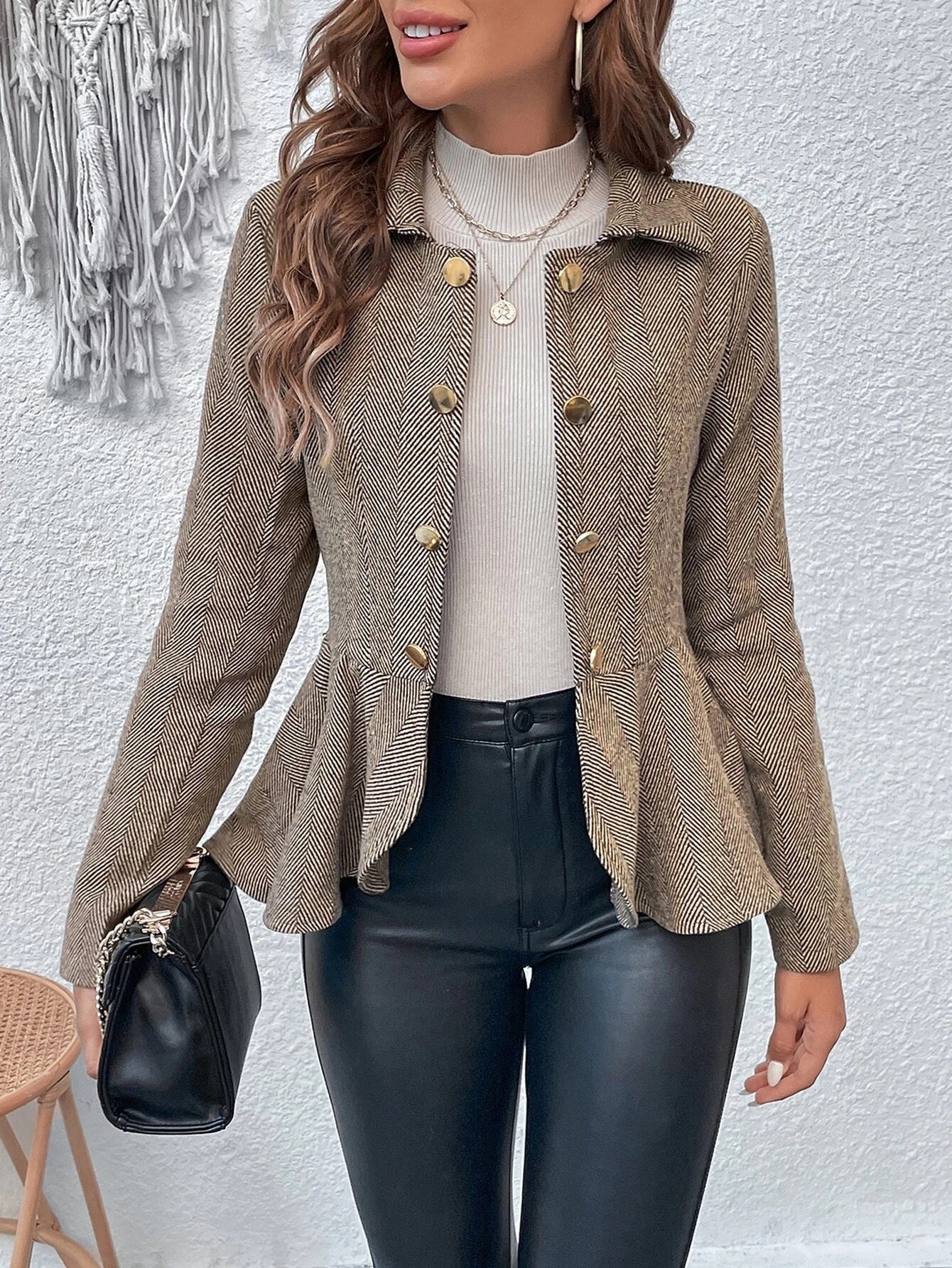 Elegant Blazer Women's Slim Fit Office Look