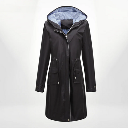 Waterproof Trench Coat for Women, Slim Fit, Knee Length