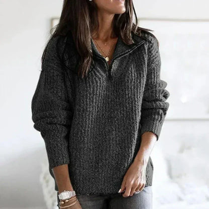 Soft Knit Half-Zip Jumper for Women
