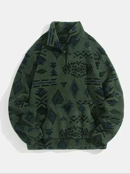Patterned Fleece Sweaters Warm & Comfortable