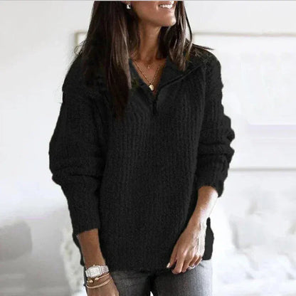 Soft Knit Half-Zip Jumper for Women