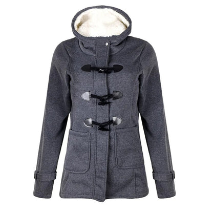 Long Wool Coat for Women Elegant Hooded