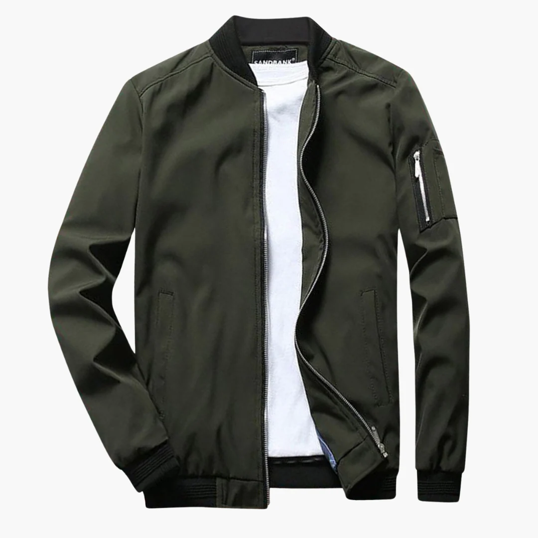 Bomber Jacket Slim Fit Smooth Fabric
