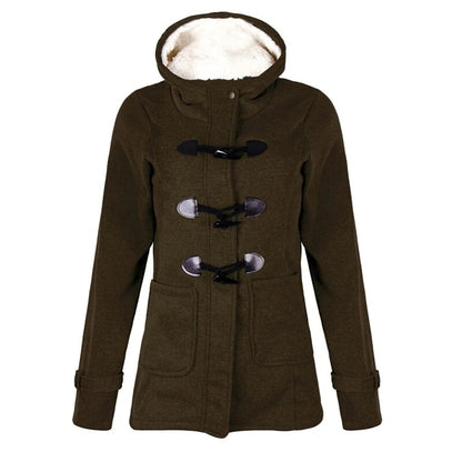 Long Wool Coat for Women Elegant Hooded