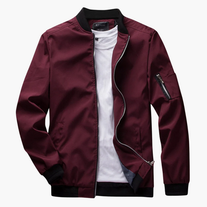 Bomber Jacket Slim Fit Smooth Fabric