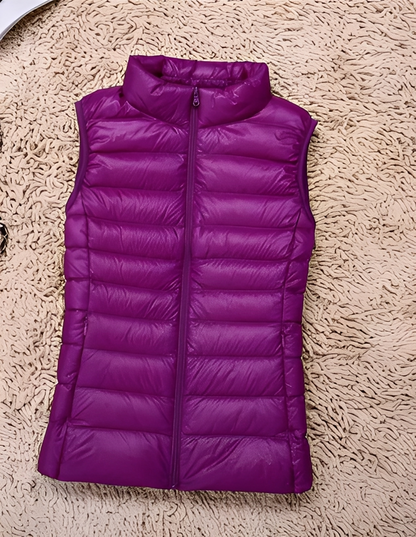 Lightweight women's down vest