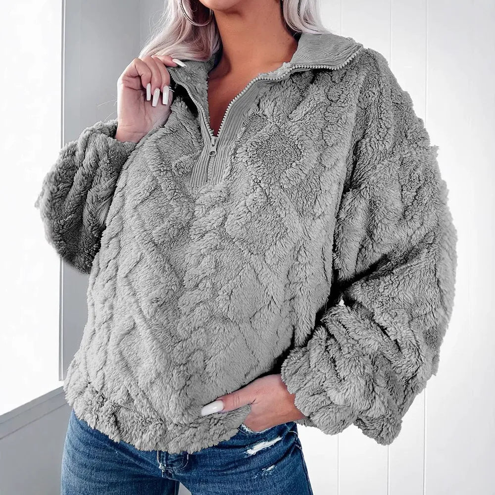 Women's Pullover Sweatshirt Loose Fit Long Sleeves