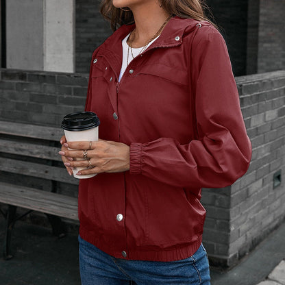 Rain Jacket Waterproof Functional Hood and Pockets