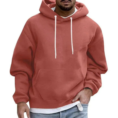 Comfortable Men's Hoodie Plus Size Soft Cotton Kangaroo Pocket Hood