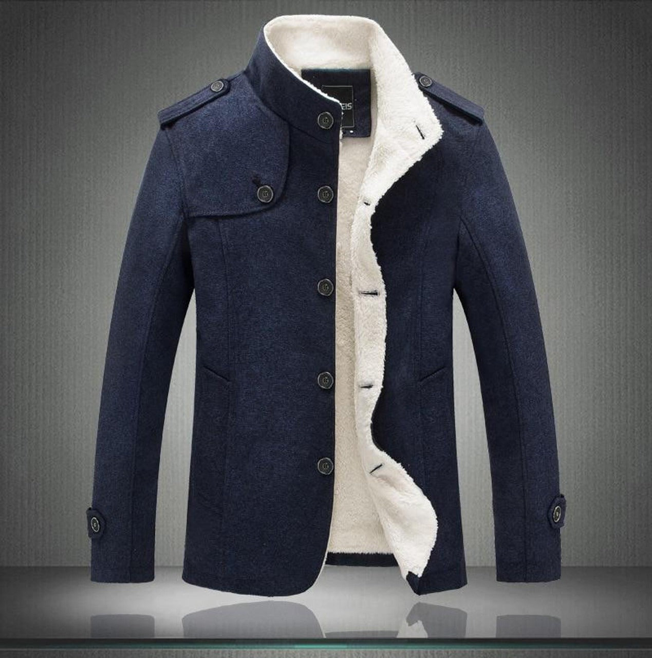 Damen Trenchcoat Wollmix Slim Fit Doppelreihner - IdealeKleiden