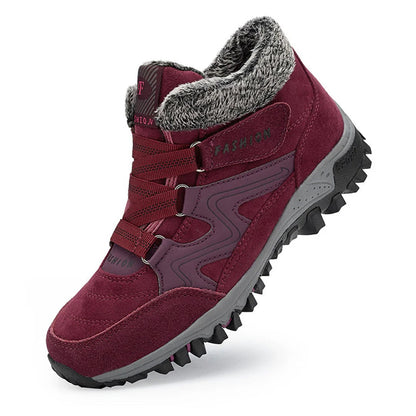 Stiefeletten Wildleder Optik Gefüttert Schnürschuhe - IdealeKleiden