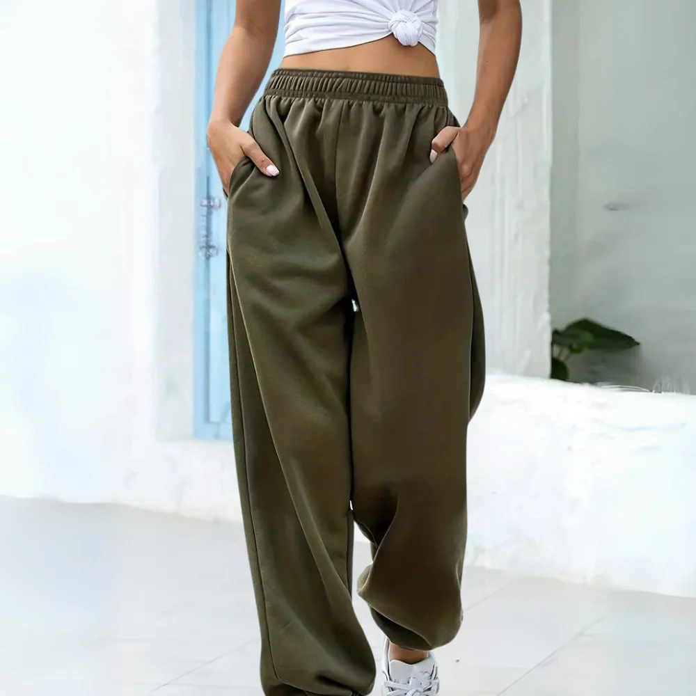 Comfortable Sweatpants Loose Fit Cotton Elastic