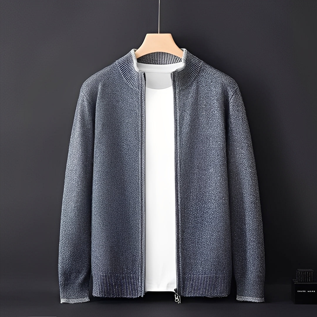 Stylish Men's Coats | Modern Cashmere Coat with Zipper