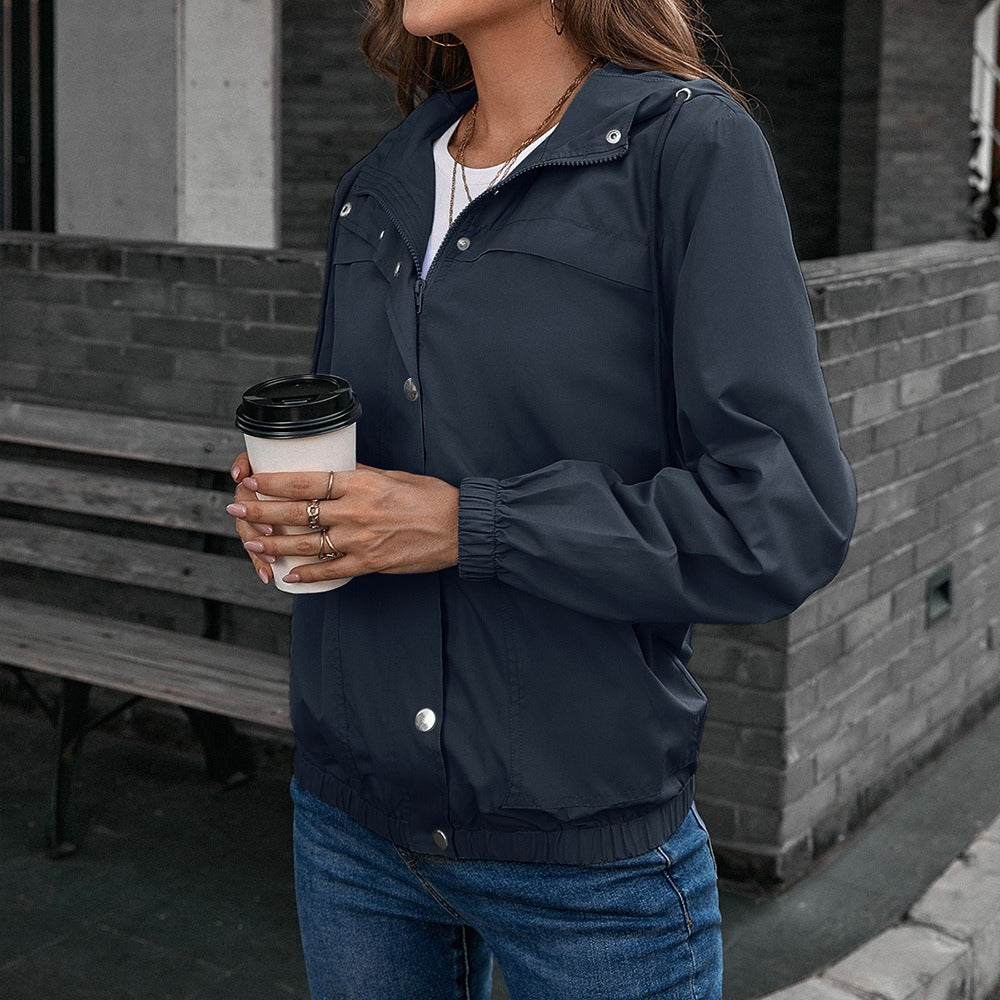 Rain Jacket Waterproof Functional Hood and Pockets