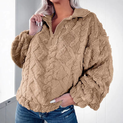Women's Pullover Sweatshirt Loose Fit Long Sleeves