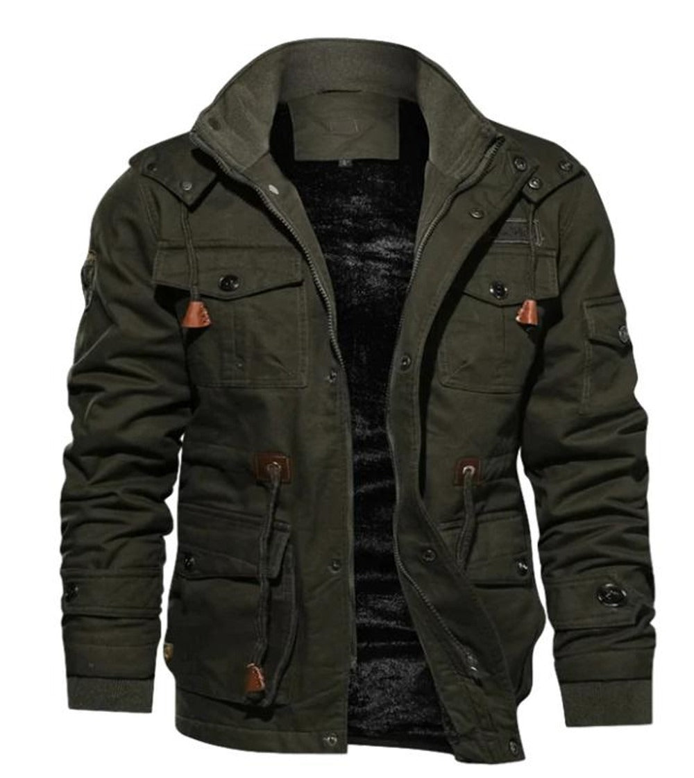 Winter Dress Warm Fleece Lined With Pockets