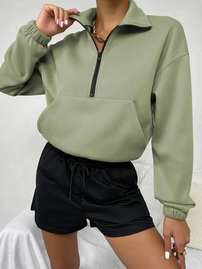 Cozy Dress Relaxed Fit Fleece Stand-Up Collar