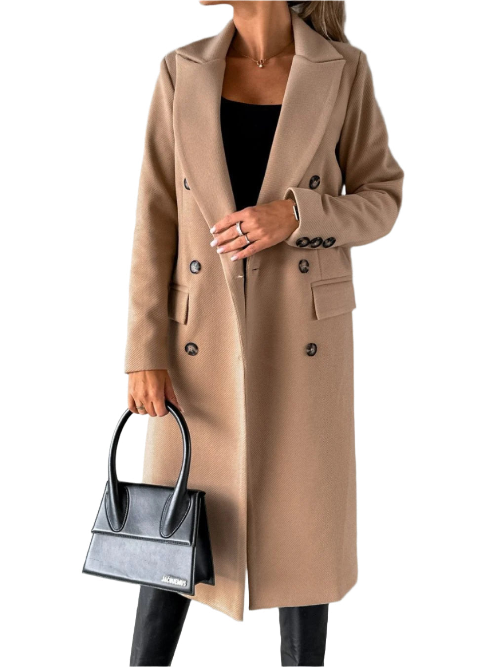 Elegant Trench Coat Women Classic Knee-length