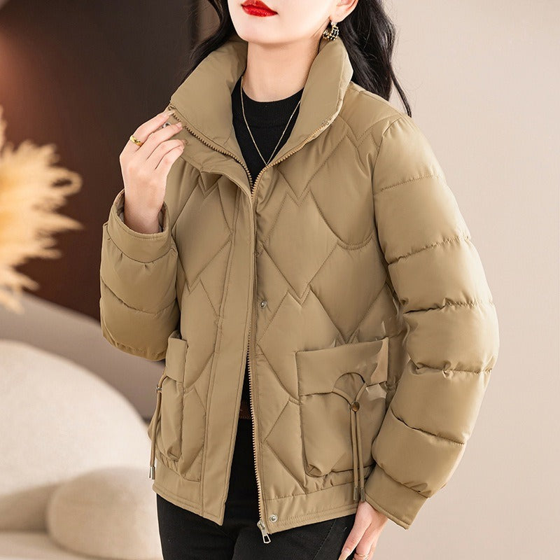 Women's Padded Casual Zip-Up Winter Jacket