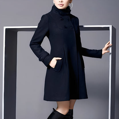 Practical women's coat casual hood pockets