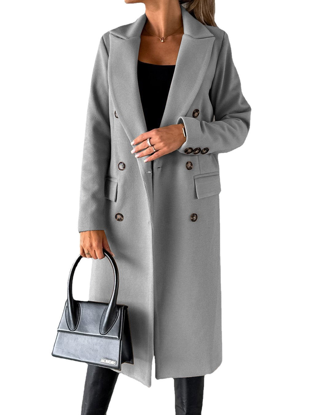 Elegant Trench Coat Women Classic Knee-length