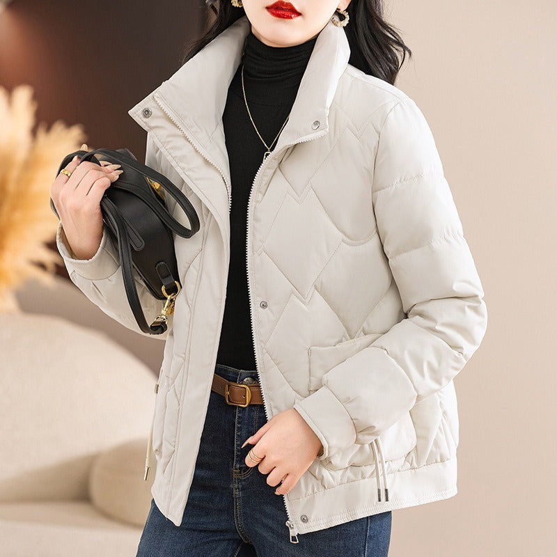 Women's Padded Casual Zip-Up Winter Jacket