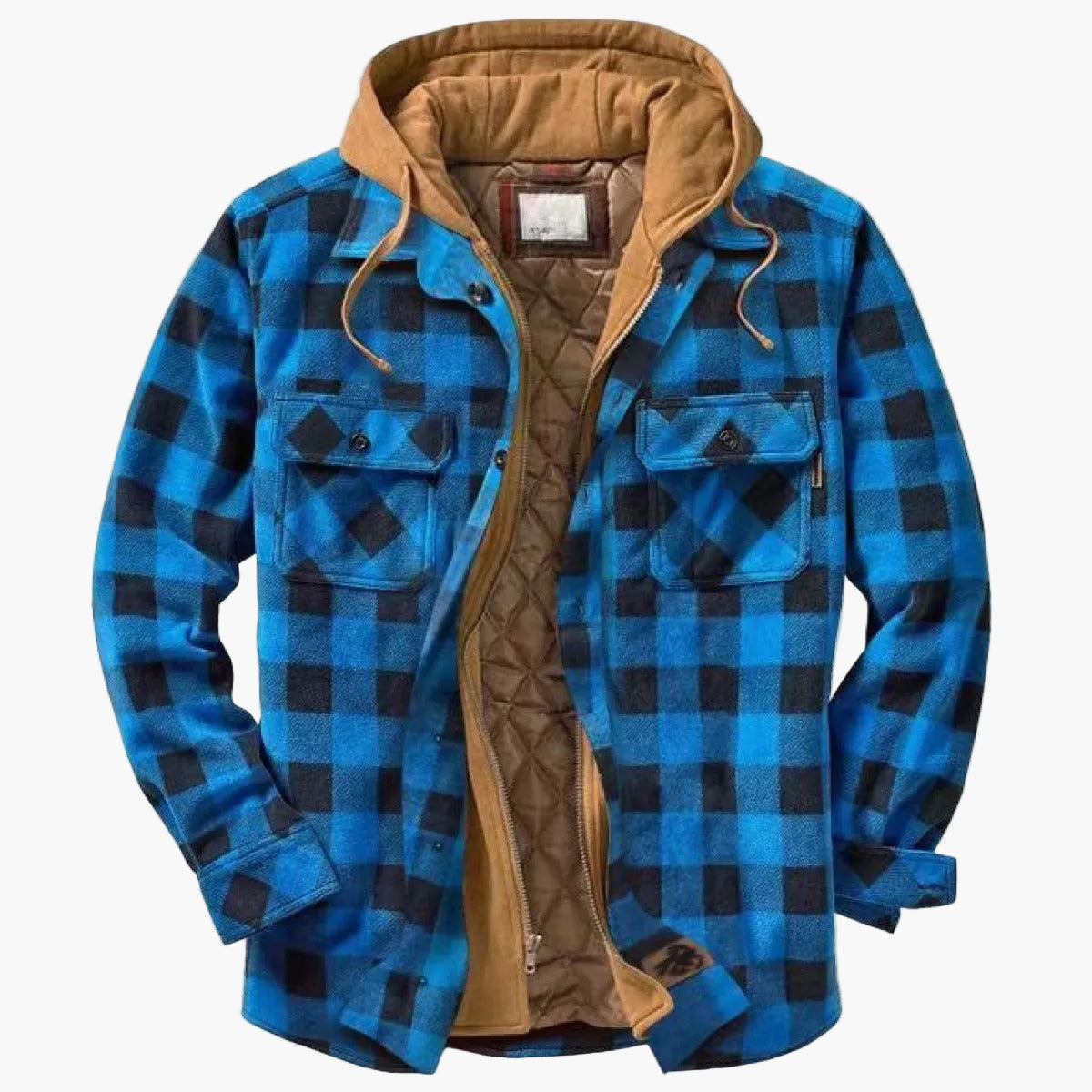 Herren Flanelljacke Kariert Mit Kapuze - Moderner Winterstyle