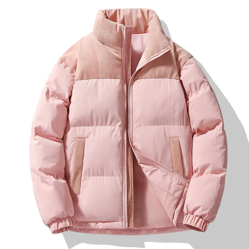 Winter Jacket Oversized Quilted Corduroy Collar