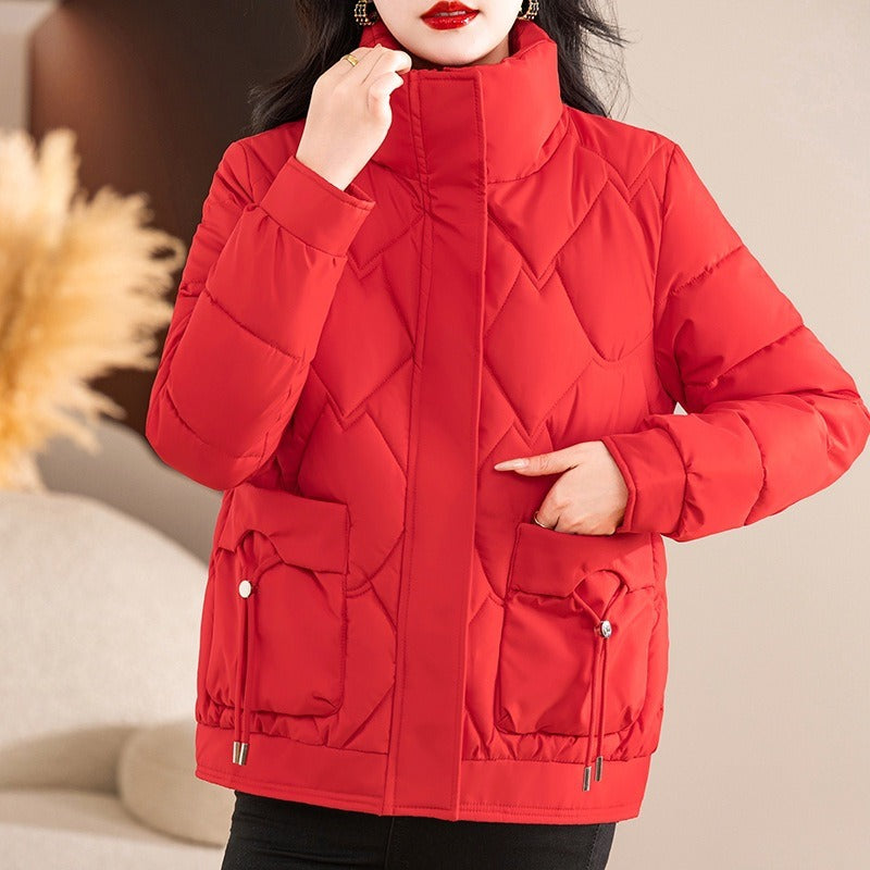 Women's Padded Casual Zip-Up Winter Jacket