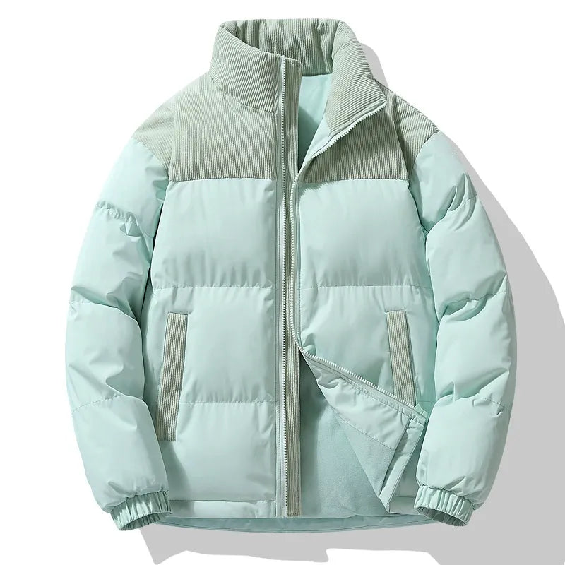 Winter Jacket Oversized Quilted Corduroy Collar