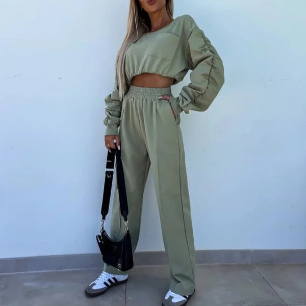 Athletic Tracksuit & Sweatshirt Set