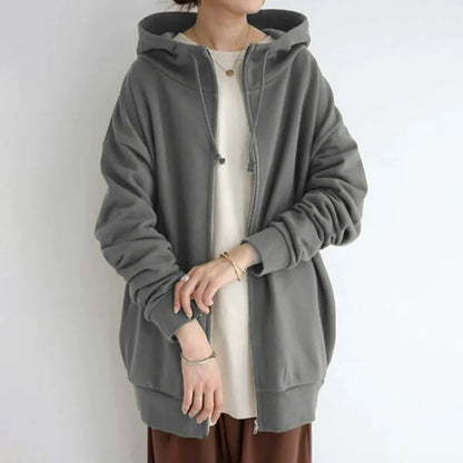 Large Hooded Sweatshirts Plus Size Fleece Zipper