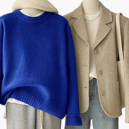 Retro Kleidungsset Japanischer Look - Strickpullover und Blazer