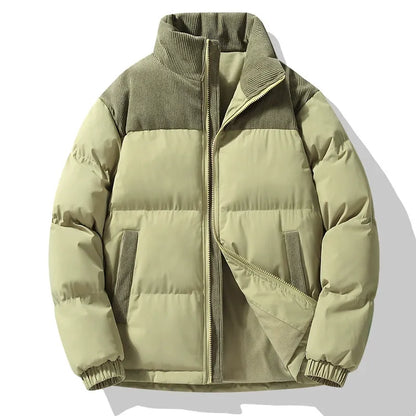 Winter Jacket Oversized Quilted Corduroy Collar