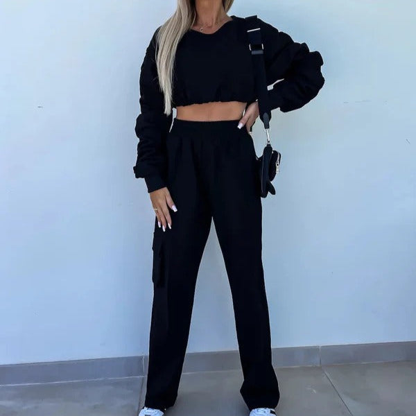Athletic Tracksuit & Sweatshirt Set
