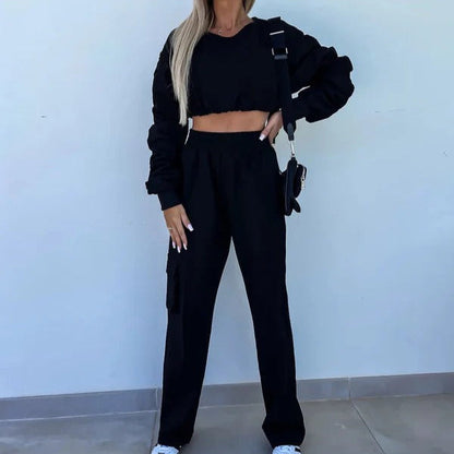 Athletic Tracksuit & Sweatshirt Set