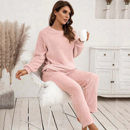 Soft Women's Bathrobe Set Long Sleeve