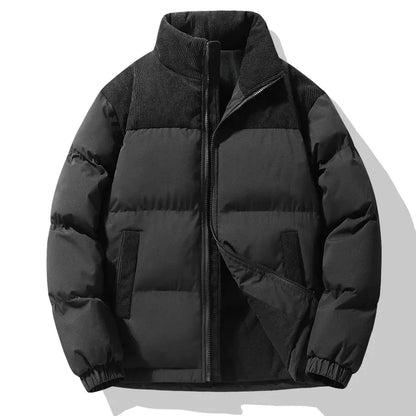 Winter Jacket Oversized Quilted Corduroy Collar